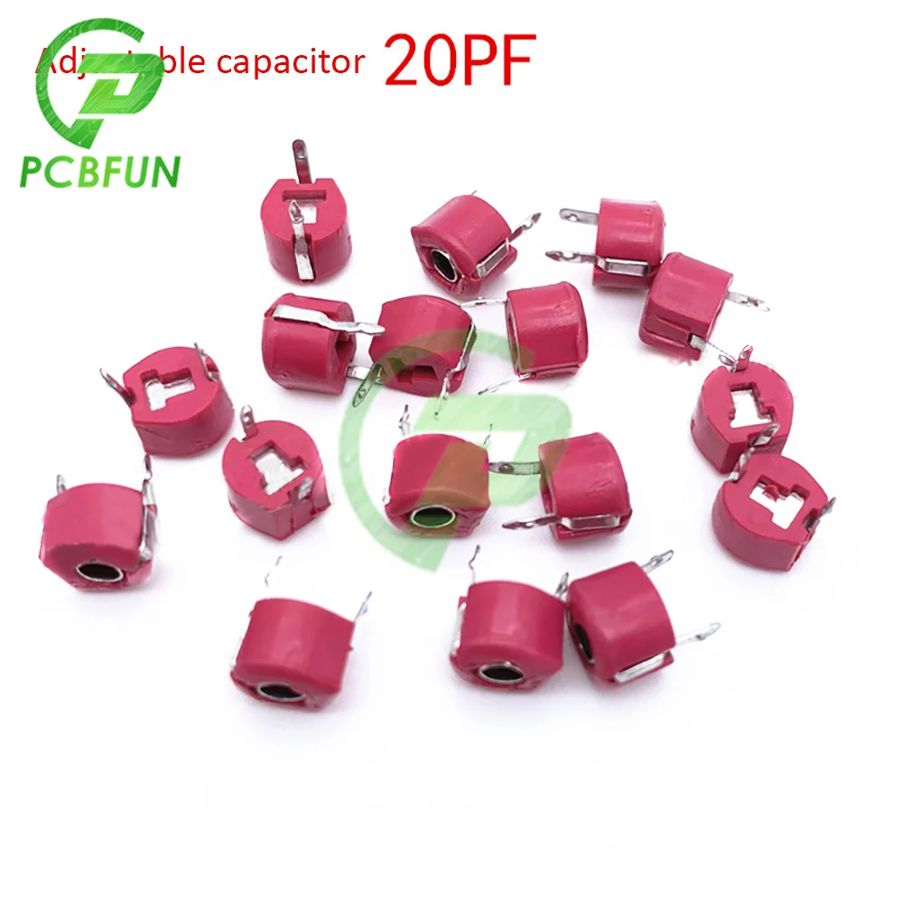10PCS Variable Trimmer Capacitance 3PF 5PF 10PF 20PF 30PF 40PF 50PF 60PF 70PF 120PF Ceramic Capacitor Kit for Arduino