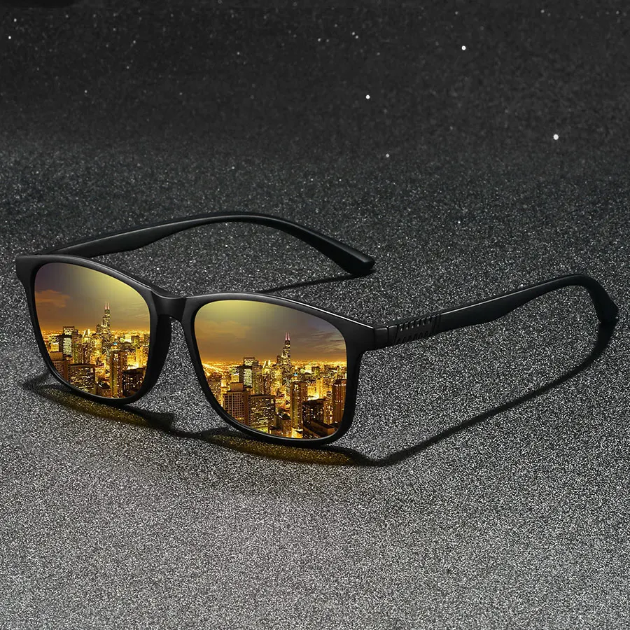 Occhiali da Notte Vintage Unisex Quadrati, Lenti Anti-Affaticamento Visivo, Anti-Riflesso, Anti-Reflective - immagine 2
