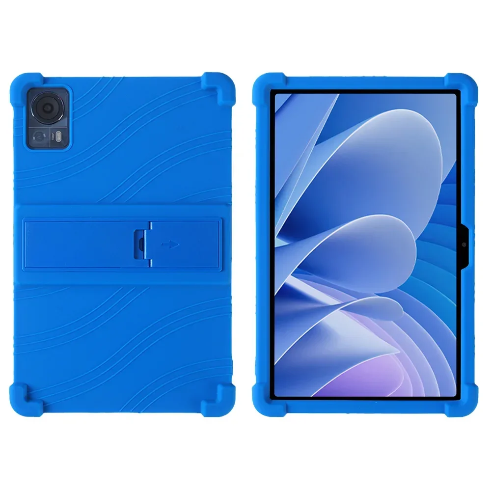 Enhanced Shockproof Tablet Case with Adjustable Stand and Precise Cutouts - 11 Inch, Soft Silicone