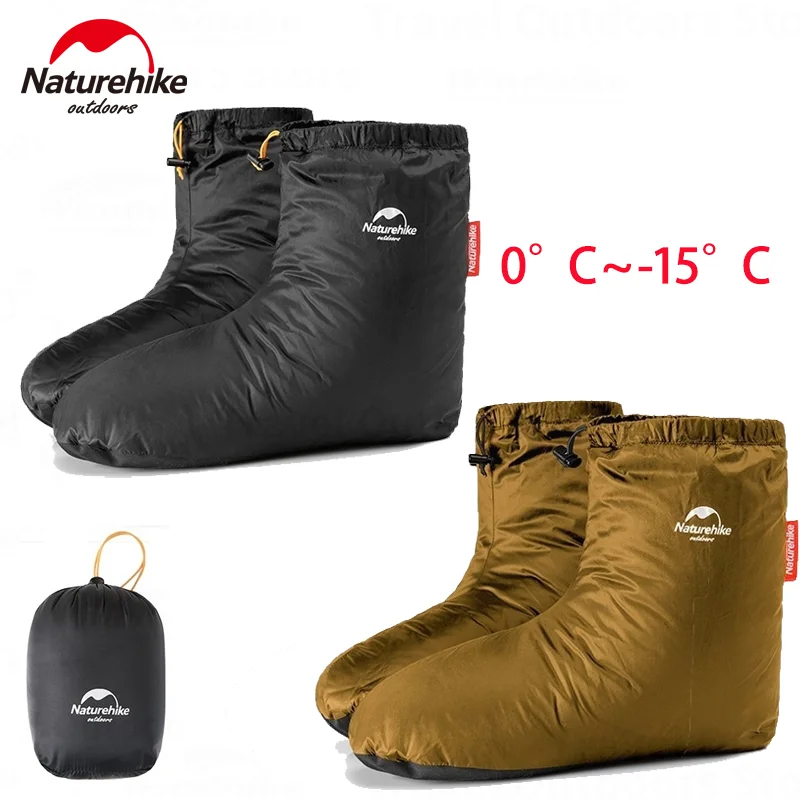 Naturehike 90% Duck Down Shoes Cover Winter Warm Ultralight Nylon Waterproof 0&deg;C~-15&deg;C Outdoor Hiking Camping Down Foot Cover