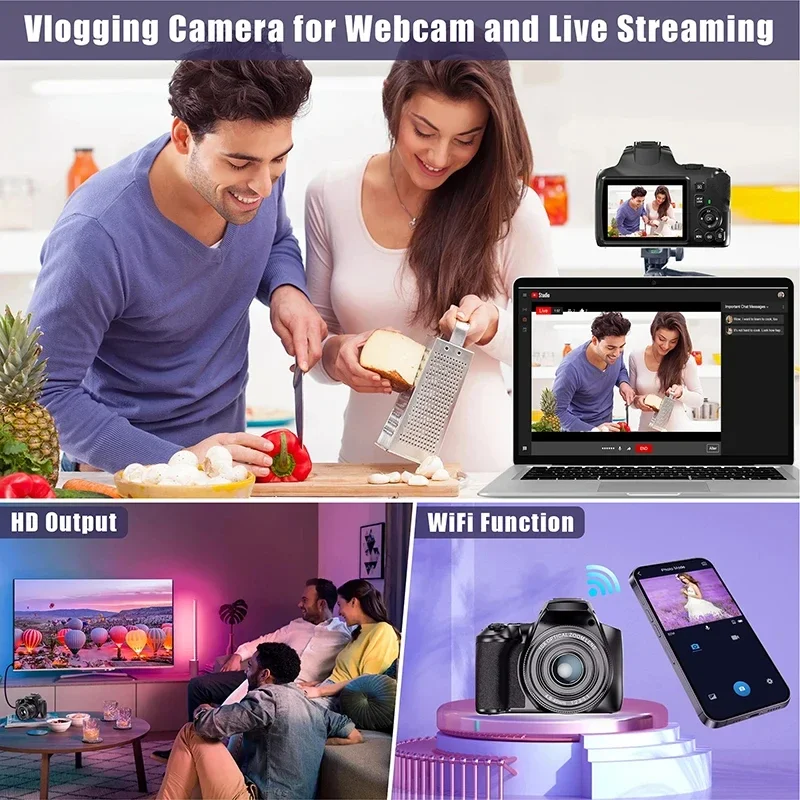 4K professional camera 64MP auto focus 10X Optical Zoom digital camera INS networklive broadcast professional photography