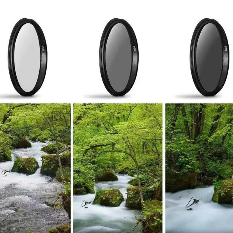Lightdow 3 in 1 Lens Filter Kit ND2 ND4 ND8 49mm 52mm 55mm 58mm 62mm 67mm 72mm 77mm 82mm For Nikon Sony Pentax Canon Camera