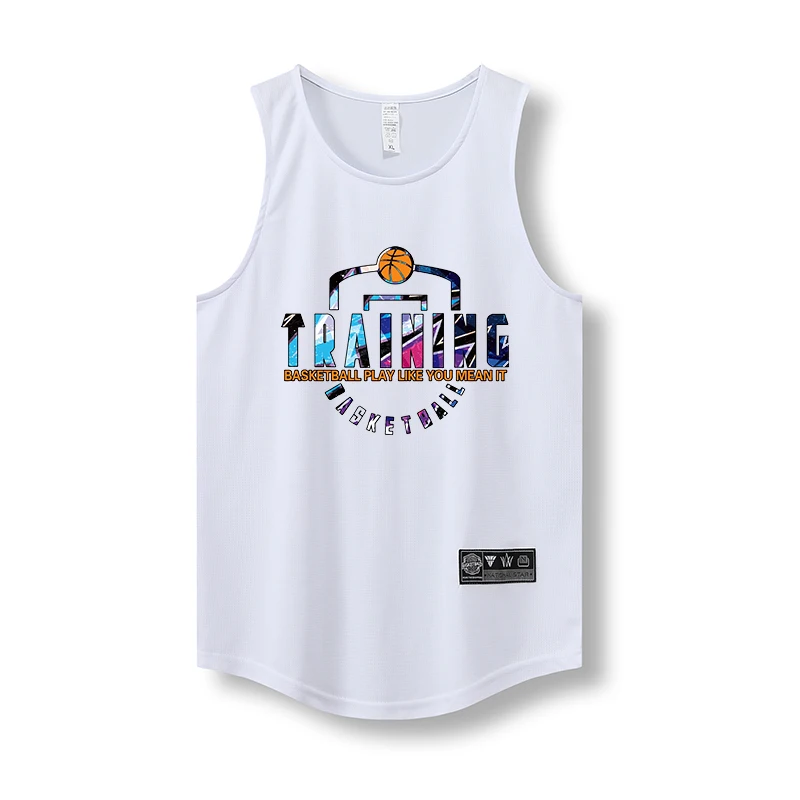 Men's Summer Sport Vest Gyms Fitness Mesh Tank Tops Joggers Sleeveless T-Shirt Male Basketball Training Fashion Jersey Shirts