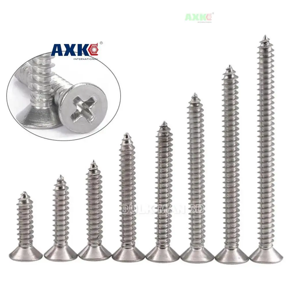 thumbnail image 2 of 6 X 5/8" Deep Thread Wood Screws / Phillips / Flat Head / Steel / Zinc / Twinfast Fine Thread 2 of 12