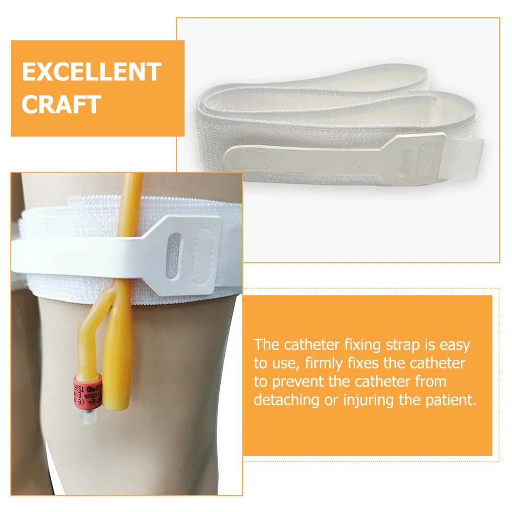 2 Pcs Catheter Strap Fixator Professional Catheters Accessories Supply Multi-function Leg White Premium