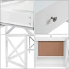 Writing Desk, White Writing Computer Desk with Drawers,Small Modern Table for Bedrooms,White Vanity Table, Writing Desk 4