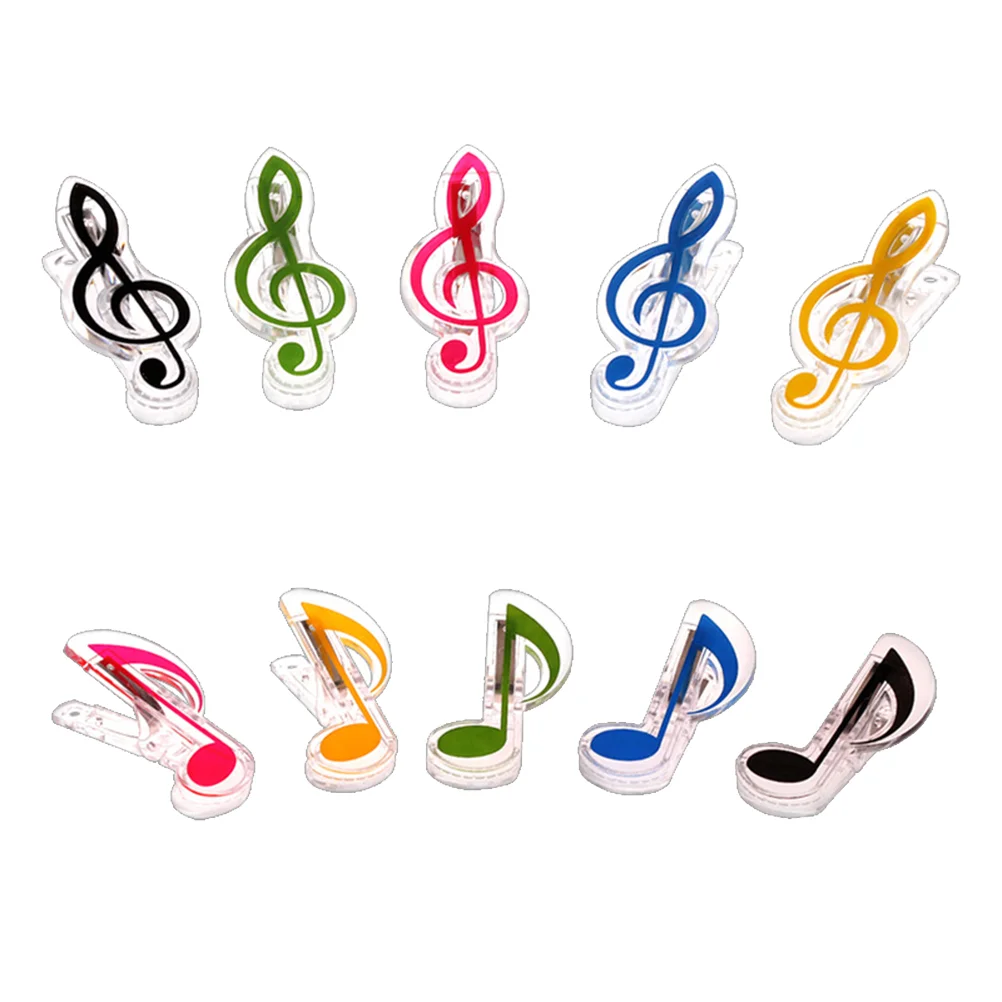 

10pcs Music Case Piano Music Holder Plastic Grip Colorful Music Case for Pianist Music Lover