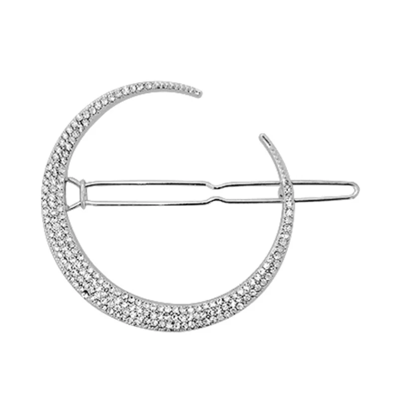 Haarspangen Mit Stern & Mond – 2 Stück, Metall Mit Perlen, Für Damen & Mädchen, Ideal Für Partys & Alltag