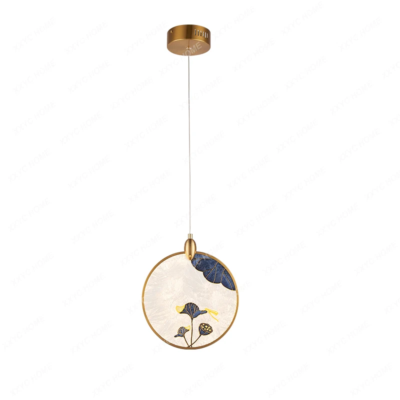 

Bedroom Living Room Chinese Style Bedside Enamel Small Droplight Simple
