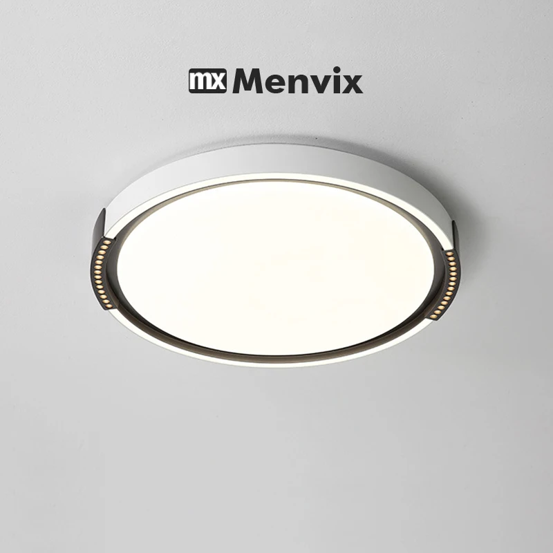 Modern LED Ceiling Lamp Bedroom Study Fixture Round White Home Art Design Indoor Decoration Living Room Lights Lustre Lighting - 5