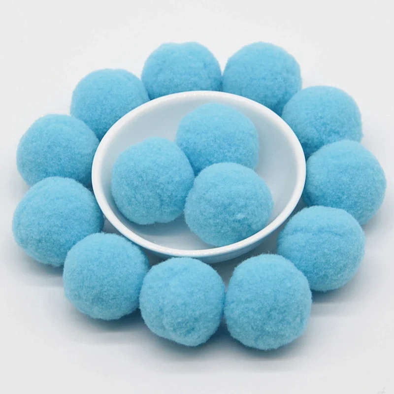Sky Blue Pompoms 8/10/15/20/25/30mm Pom Pom Fur Ball Craft DIY