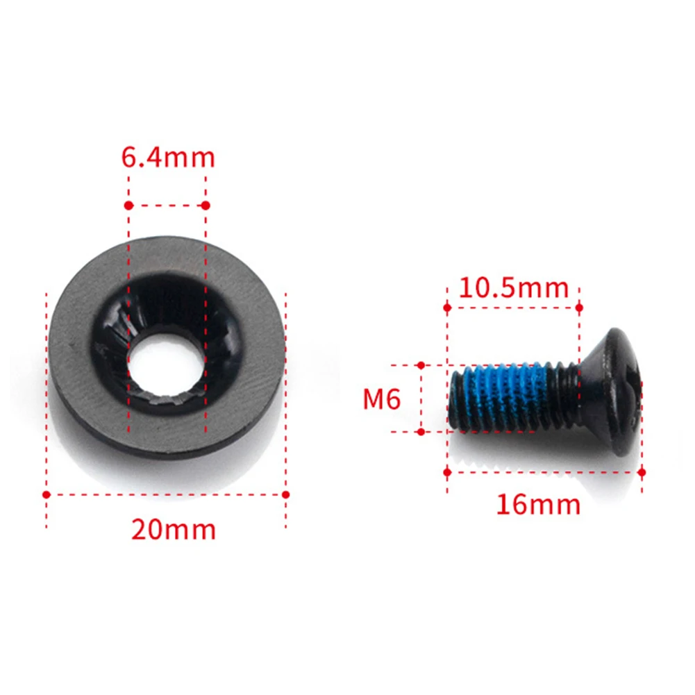 4 Sets Ski Board Fixing Screw Bolts M6 Replacement Safely Locking Snowboard Binding Mounting Plate Disc Screw Fixing Set 16mm 4