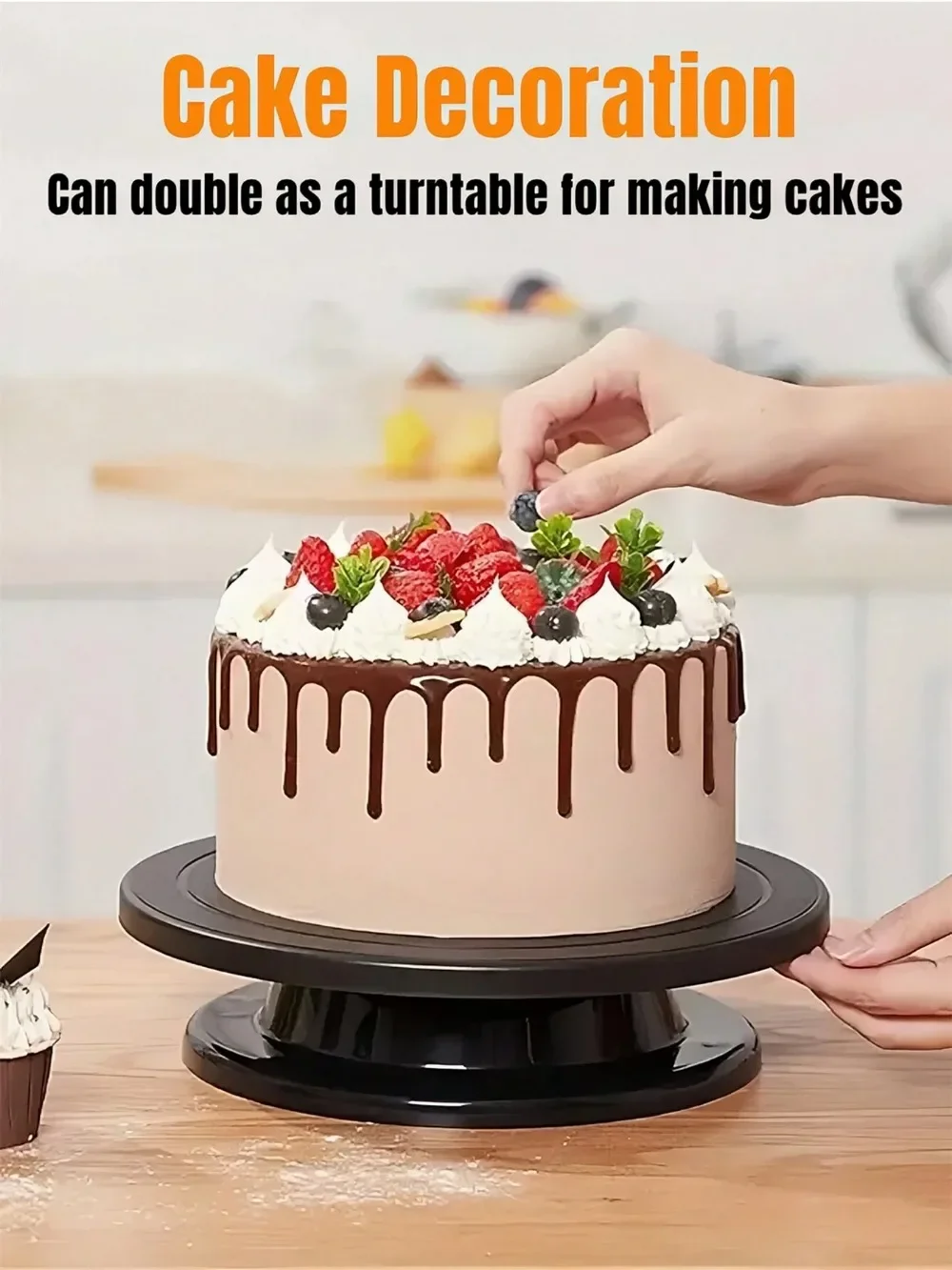 Cake Turntable Anti-Skid Base For Carving Pottery Painting Cake Decoration Suitable For Baking And Pottery Lovers