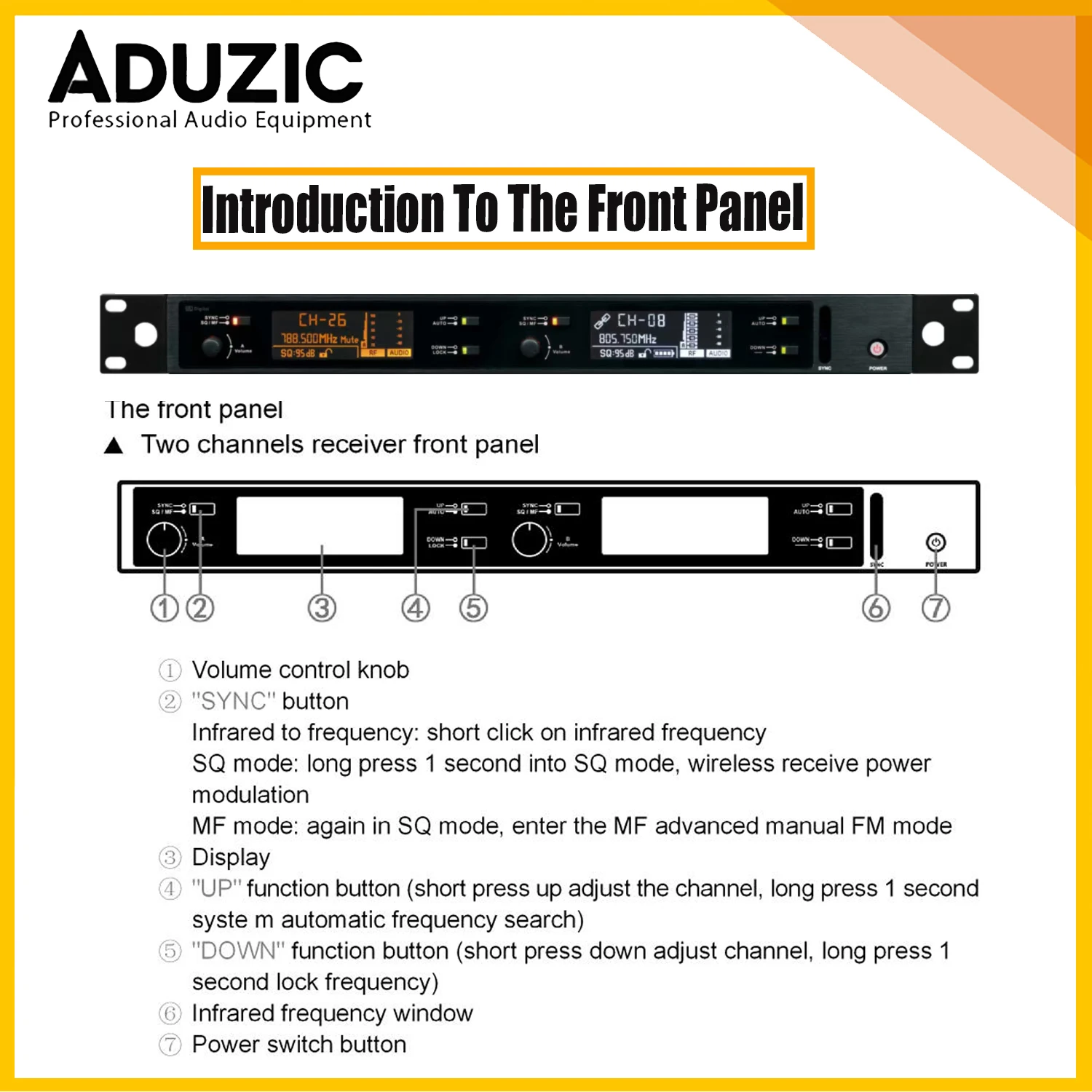 ADUZIC AXT220D 무선 전문 마이크 다이나믹 500/600MHz 200M Beta58 KSM8 무대 마이크 UHF 무선 핀 마이크