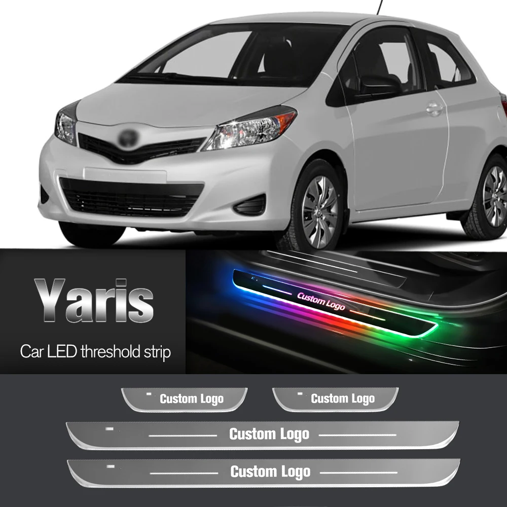 

Car Door Sill Light For Toyota Yaris 1999-2023 2009 2015 2017 2020 Customized Logo LED Welcome Threshold Pedal Lamp Accessories