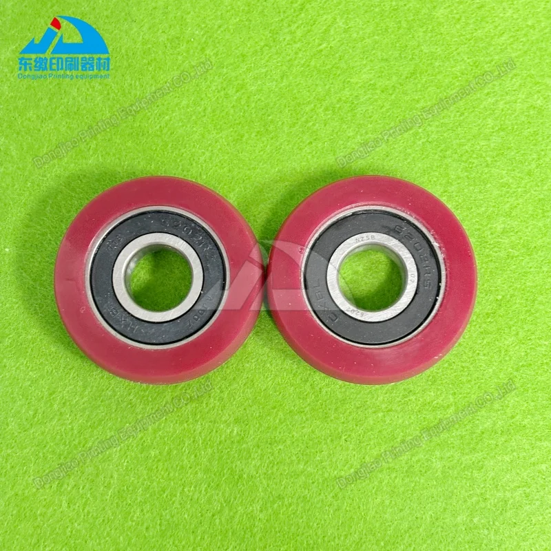 핫 세일 블랙 및 레드 고무 휠 48x15x15mm 코모리 오프셋 인쇄 기계 부품용 고무 롤러