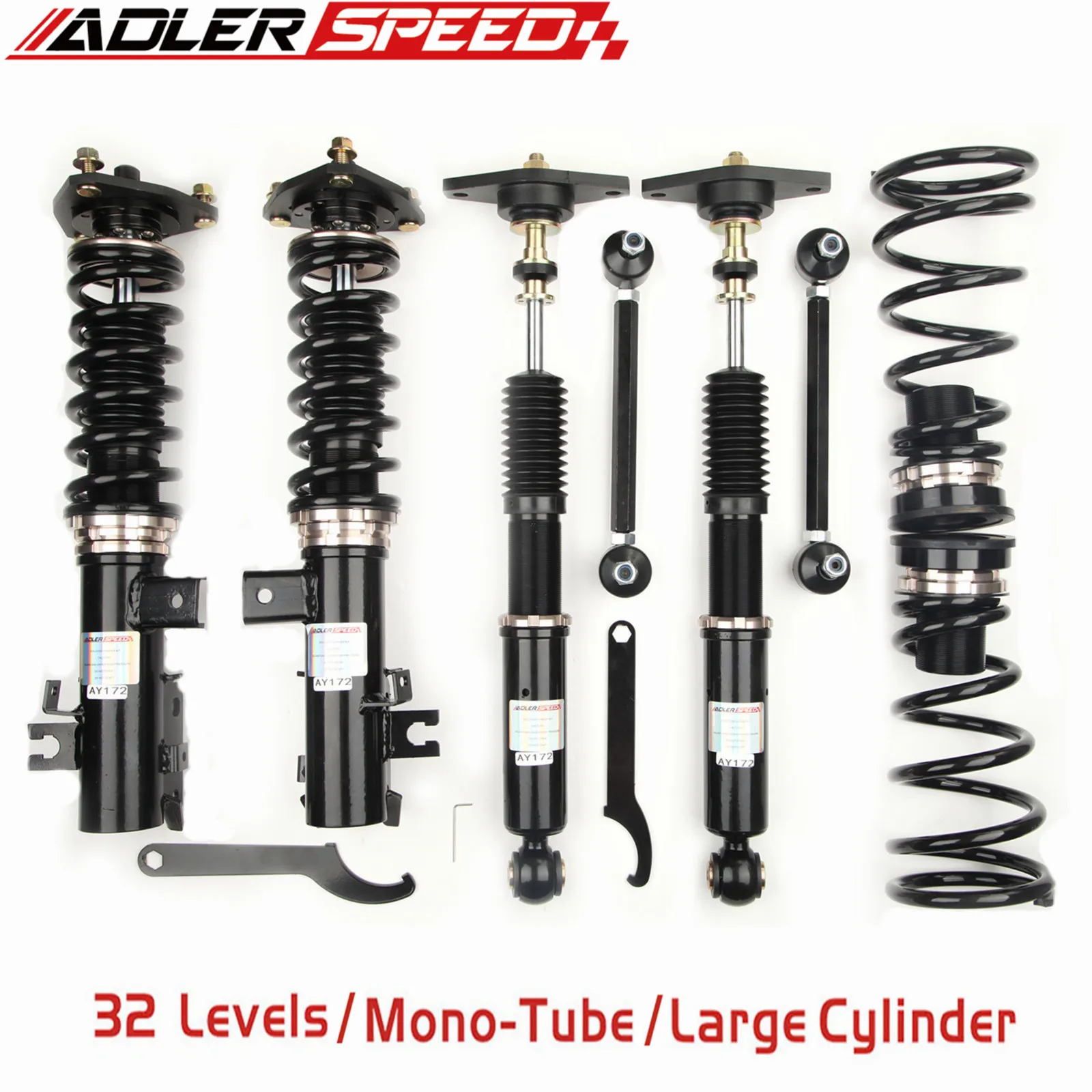 

ADLERSPEED Coilovers Lowering Suspension Kit w/ 32-Way Damping For MAZDA 3 14-18