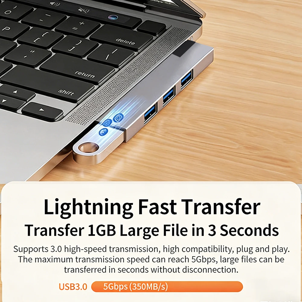 รูปสินค้า USB-C 4 พอร์ต ตัวเชื่อมต่ออุปกรณ์ครบจบในตัว