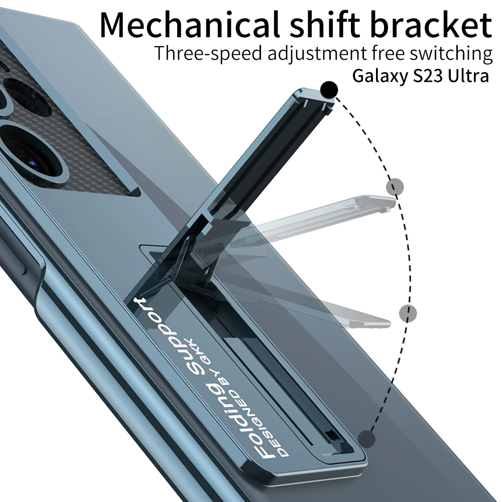 Original Clear stand Case for Samsung Galaxy S24 S23 Ultra S22 S21 S20 Plus FE Ultra Luxury hard cases for Galaxy S24Ultra Cover
