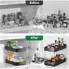 1 Pcs Under Sink Storage Organizer 2 Tier Drawer Multipurpose Rack Cabinet Under Sink Storage Rack Bathroom Kitchen Organizer 5