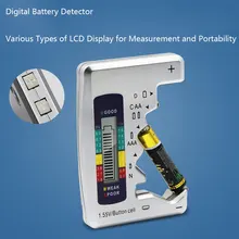 

Digital Battery Tester C/D/N/9V/AA/AAA/1.5V Battery Capacity Checker Button Cell Battery Capacity Capacitance Diagnostic Tool