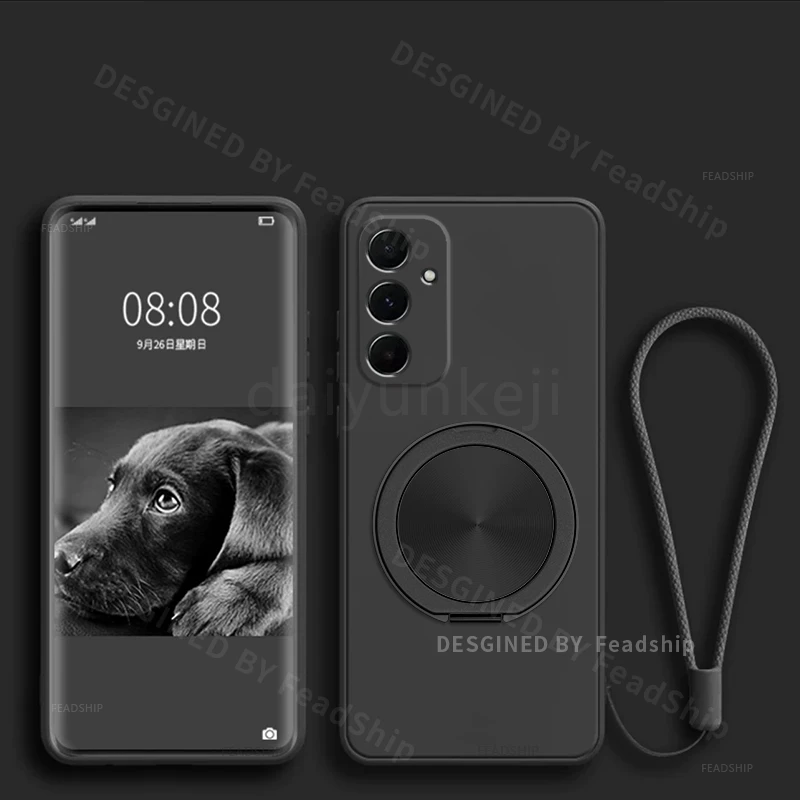 Premium Silicone Phone Case with Holder and Screen Protector - Soft, Durable Cover in Sleek Design