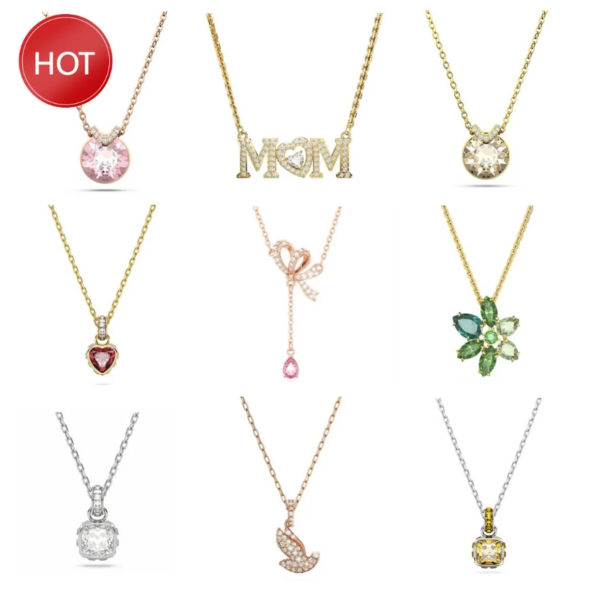 

2024 оригинальное ожерелье из искусственных кристаллов с дизайном