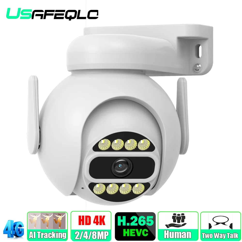 4G 8Mp 4Mp Sorveglianza Telecamera Per L'Acne Ai Telecamera Umana Audio Cctv Telecamera Di Sorveglianza Telecamera Wireless Per Visione Notturna Digit