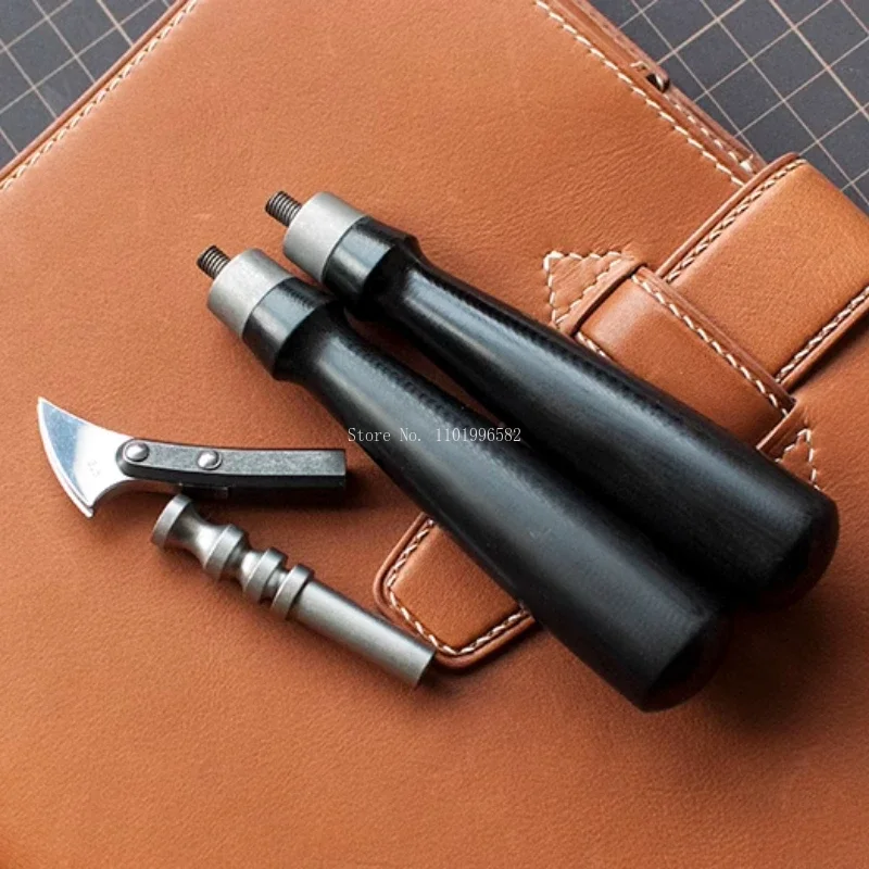Replaceable Head Leather Edge Decoration Line Molding Tool DIY Making Leather Craft Bag/shoe/belt Press Edge Line Auxiliary Tool