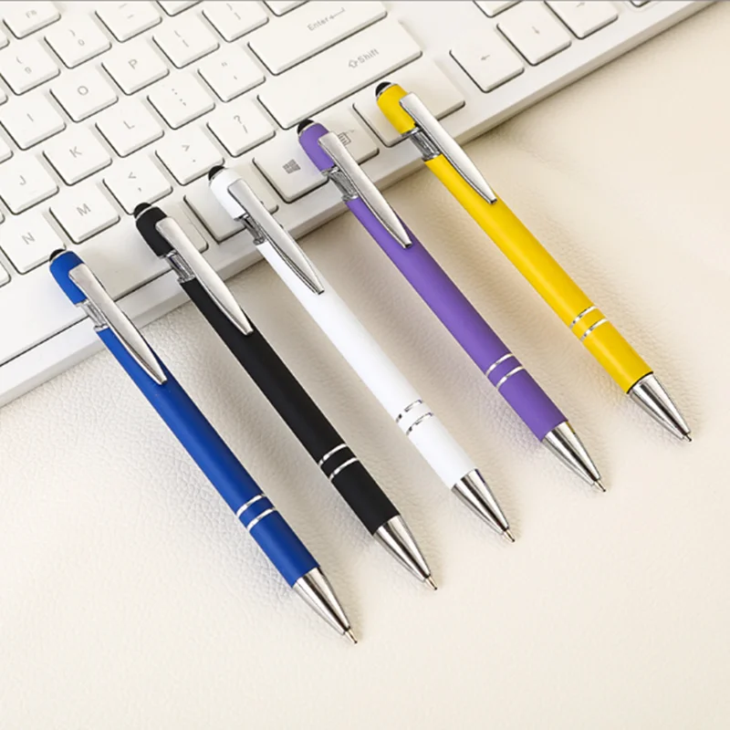 Personalized Pen Engraved Rubber Metal Pens Office Birthday Gifts Ballpoint Name Private Laser Customized Logo |