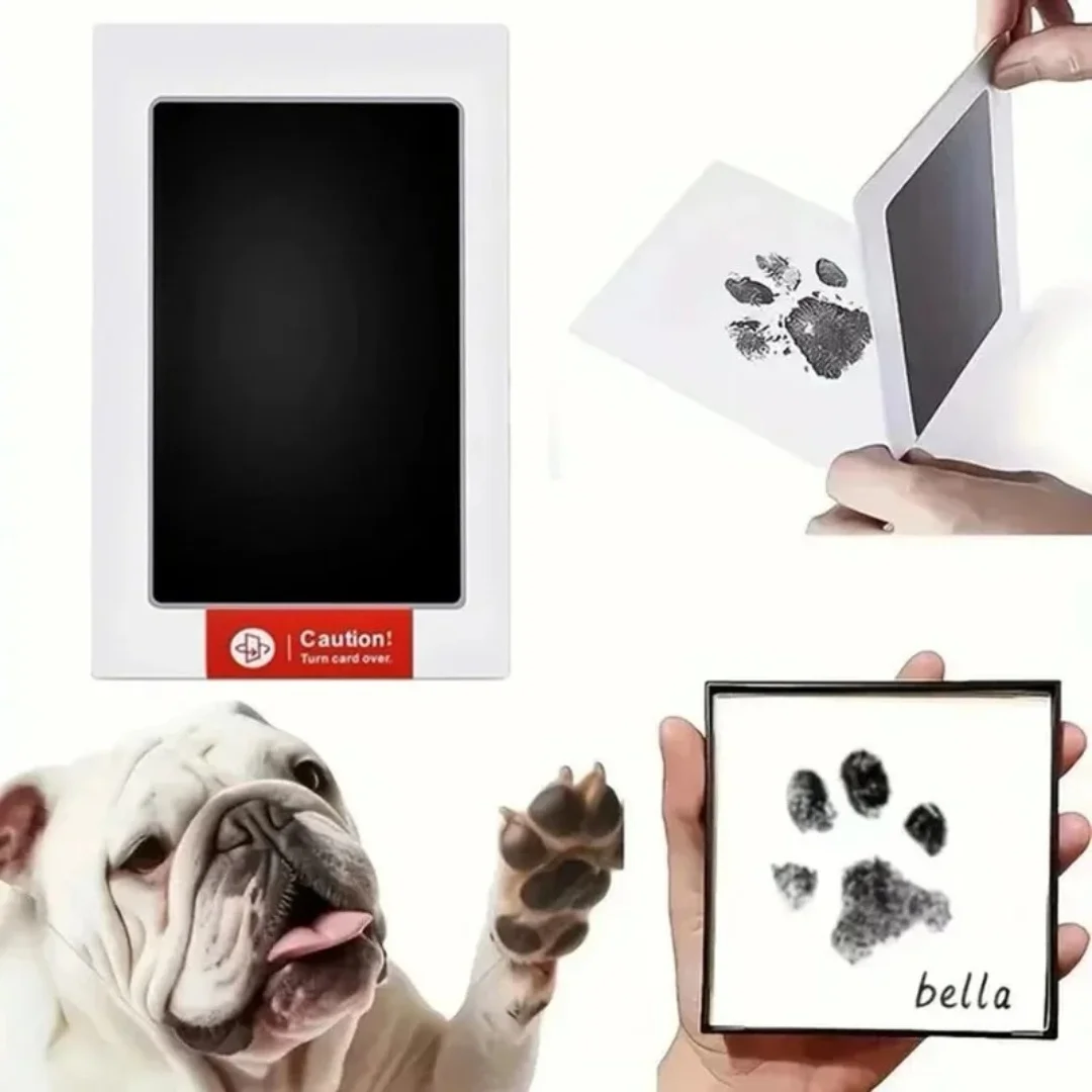 Baby handprint footprints ink pads safe non-toxic no-touch skin inkless inkpad kits pet cat dog paw prints souvenirs gifts 1 Set