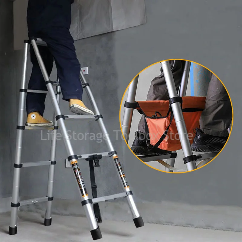 Stainless Steel Folding Ladder Herringbone A-type Ladder Stairs for Home Extension Telescopic Ladders Step Ladders Stepladder