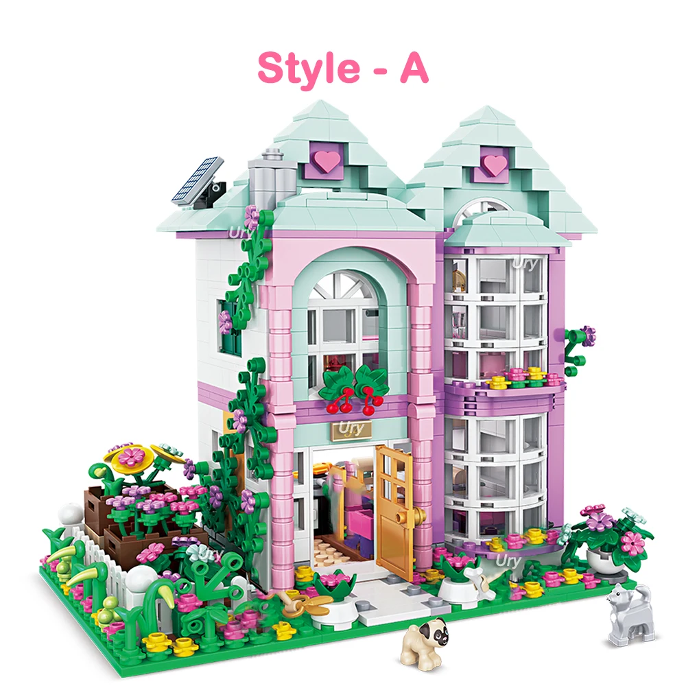 Friends City House Summer Holiday Villa Castle Building Blocks Sets Figures  Swimming Pool Diy Toys For Kids Girls Birthday Gift - Blocks - AliExpress