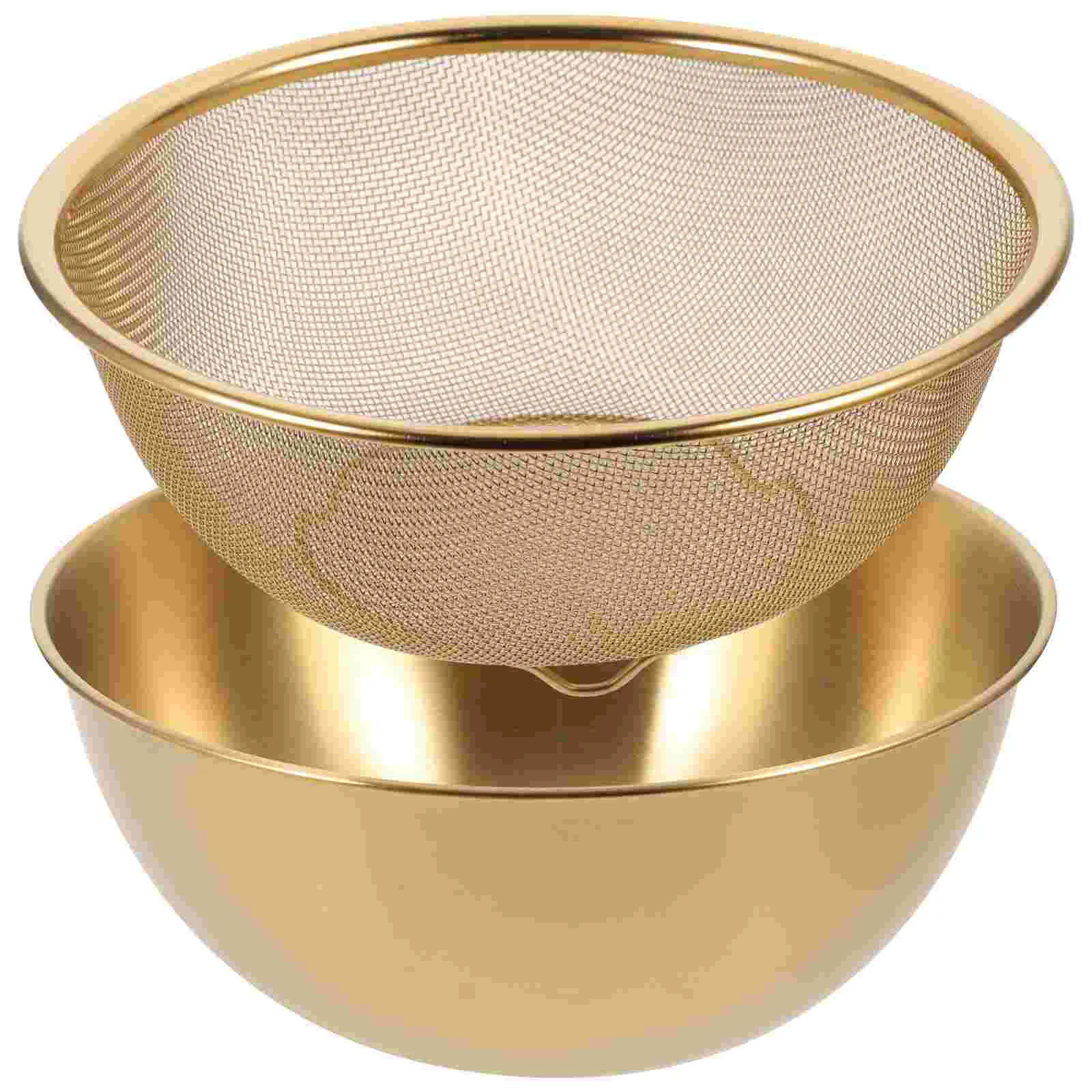 Sink Colander Stainless Steel Drain Basket Mesh Strainers for Kitchen Rice Rinse Fine Metal Colanders & Food