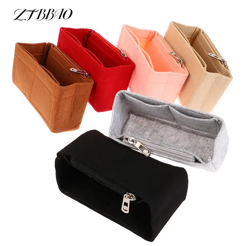 

1PCS Felt Insert Bag Fits Felt Cloth Makeup Bag Support For Handbag Liner Bag Travel Portable Insert Purse Storage Bag Organizer