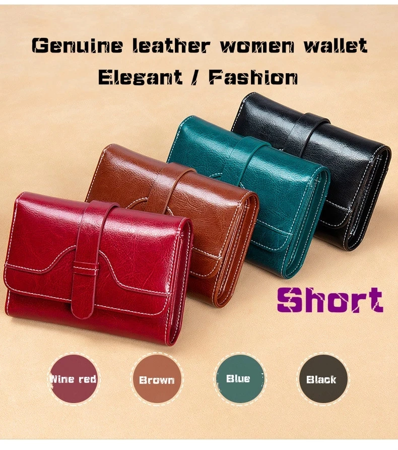Portefeuille Femme Grande Capacité Avec Protection RFID - 20 Emplacements - Fermeture Zippée - Cuir