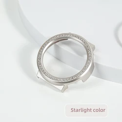Elegant Bling Diamond Protector Case for Women's Smartwatch - Lightweight PC Bumper Frame (Starlight color)