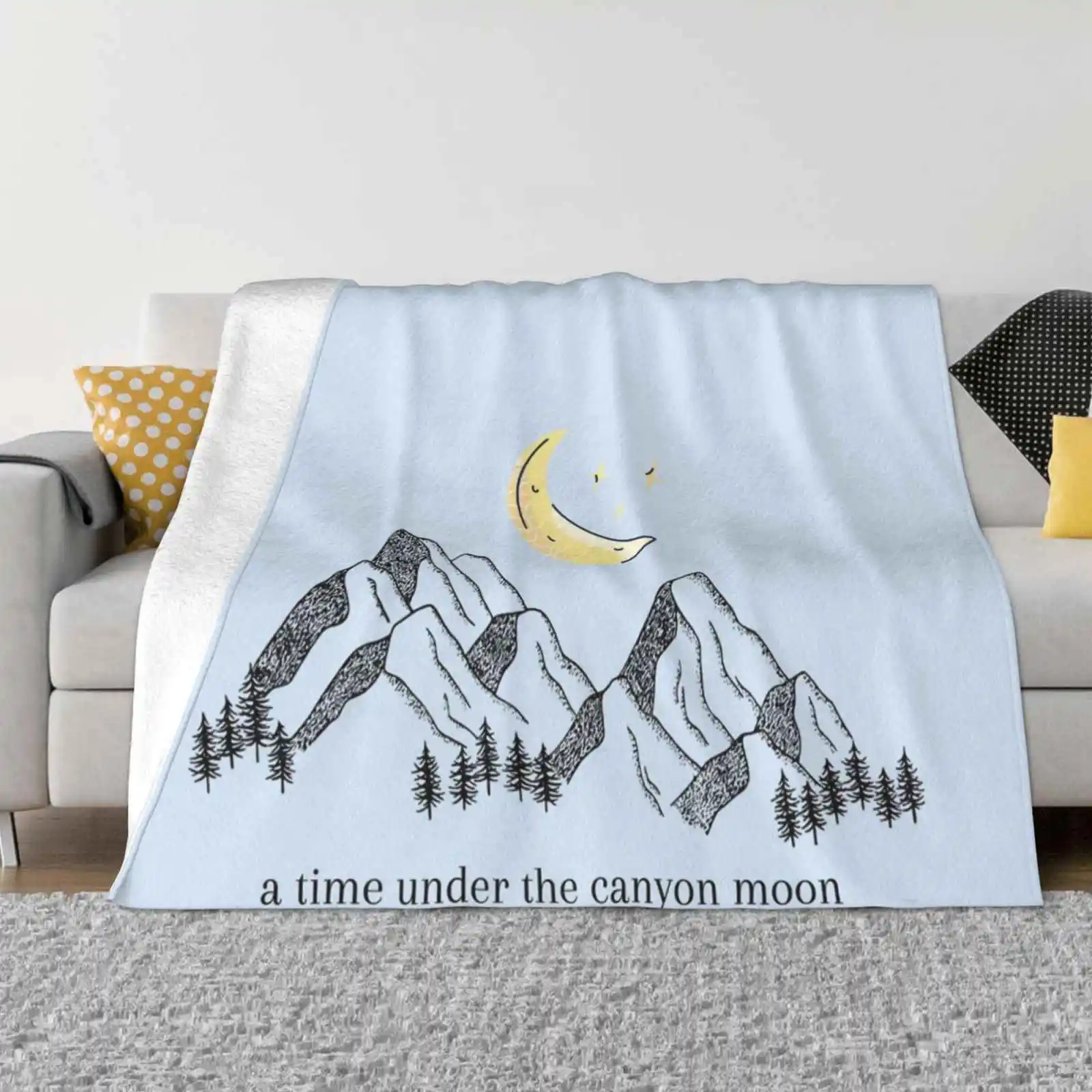 

Moon Best Selling Room Household Flannel Blanket Moon Fine Line