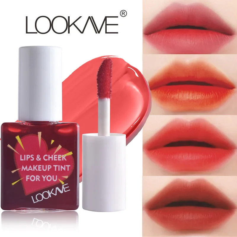 Lip Makeup Lip Cheek Water Tint Matte 6Color Gloss Long Lasting Waterproof