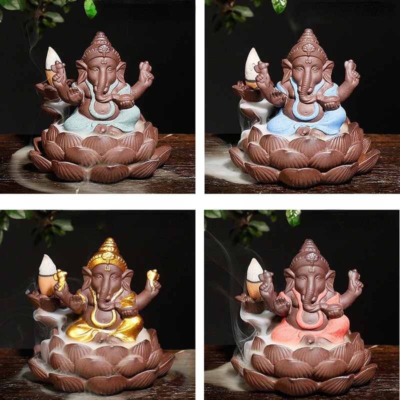 

Backflow Incense Burner,Elephant Incense Holder,Smoke Waterfall Incense Sticks Holder,Elephant Decor Suitable for Home & Office