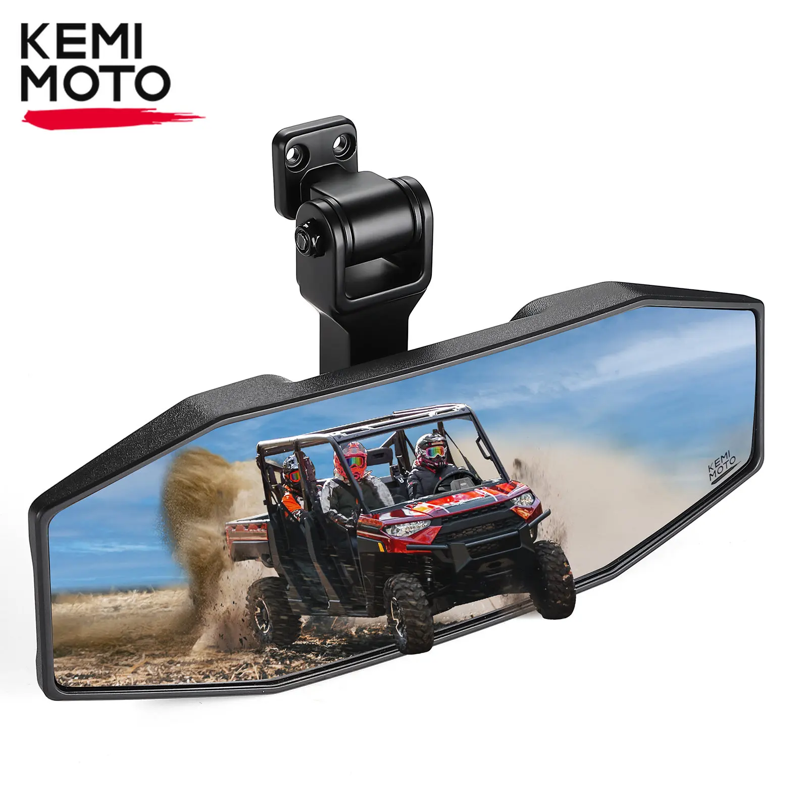 KEMIMOTO UTV Convex Center Rear View Mirror Compatible with Polaris Ranger XP 1000 900 500 570 for CFmoto Uforce 1000 Zforce 500 kemimoto adjustable wide view side rear view mirror 2883762 compatible with polaris rzr pro xp for yamaha for honda for kawasaki