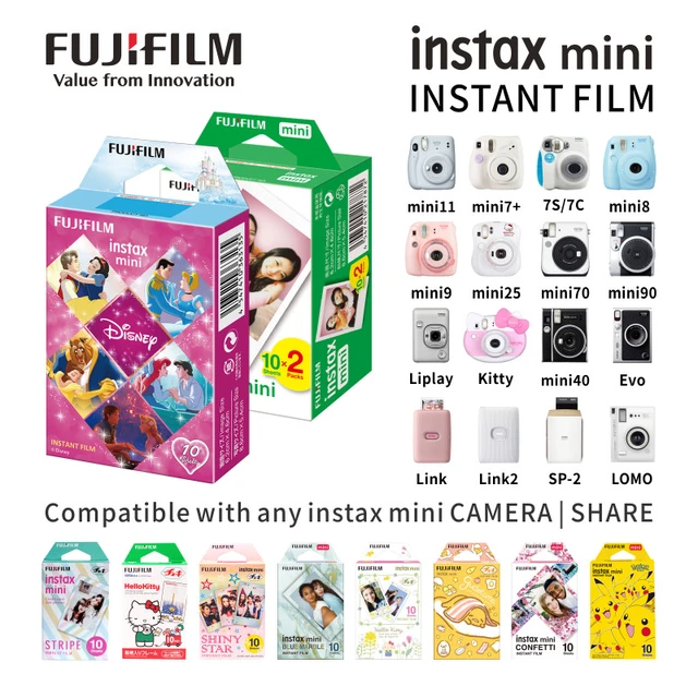 Fujifilm Instax Mini película opcional marco de fotos 10 100 hoja de papel  fotográfico para Instax Mini 11…