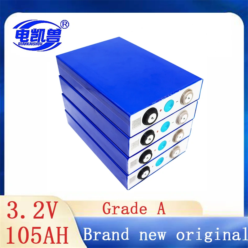 

3.2V 105Ah LifePO4 Battery QR Code Grade A 100% Capacity for RV EV DIY 12V 24V Solar Energy Storage System NO TAX DDP Shipping