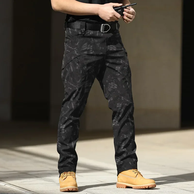 Quick Dry Outdoor Military Pants Multi Pockets Elastic Tactical Pant Waterproof Plus Size 6XL Casual Cargo Trousers Men Clothing 5