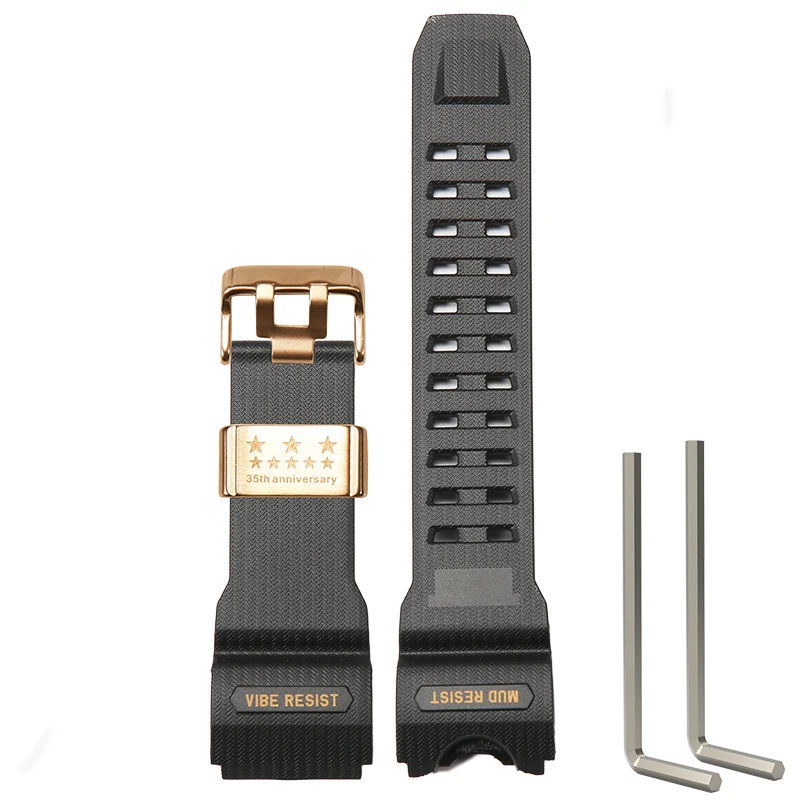 Rugged Black Waterproof Replacement Strap with Stainless Steel Loop