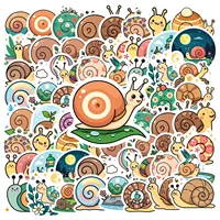 1 Set Cartoon Snail Stickers PVC DIY Stationery Scrapbook Stickers for Laptops Phones Cute Animal Theme Vinyl Graffiti Decals 3