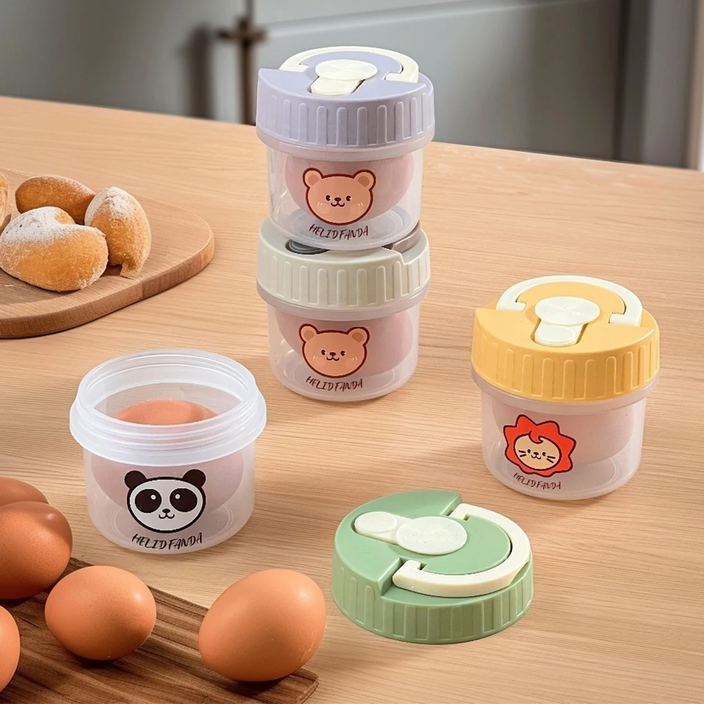 WORTHBUY صندوق بيض بلاستيكي صغير محمول مع مقبض حاوية حامل البيض في الهواء الطلق نزهة مدرسة صندوق تخزين البيض منظم المطبخ