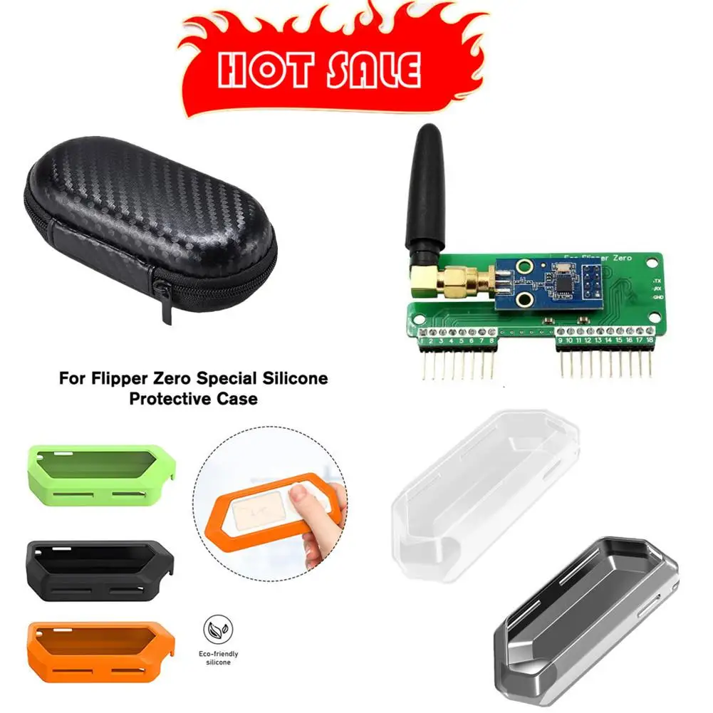 

Set 3pcs For Flipper Zero CC1101 433MHz module +Case+Bag Accessories Boys And Girls Gifts