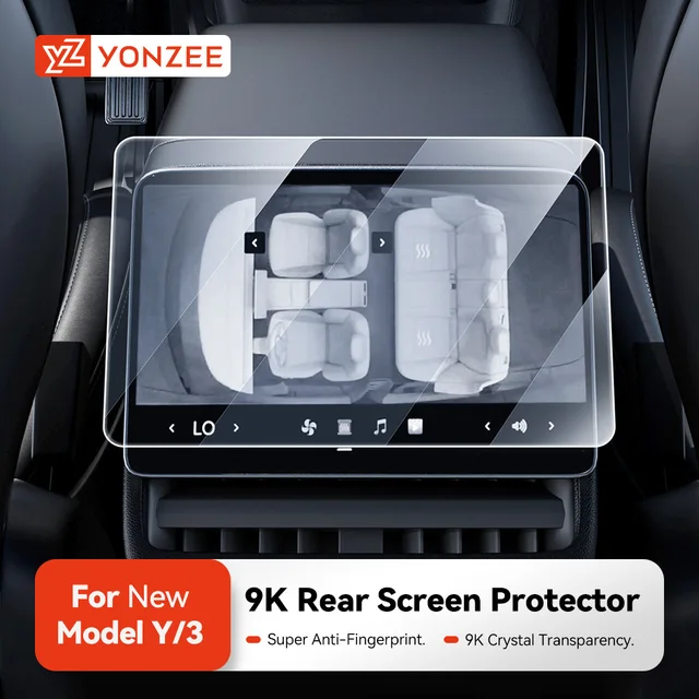 YZ For Tesla Model Y Juniper 2025 Model 3 Highland Rear Row Center Control Screen HD Film Protection Screen Protecto Accessories 1