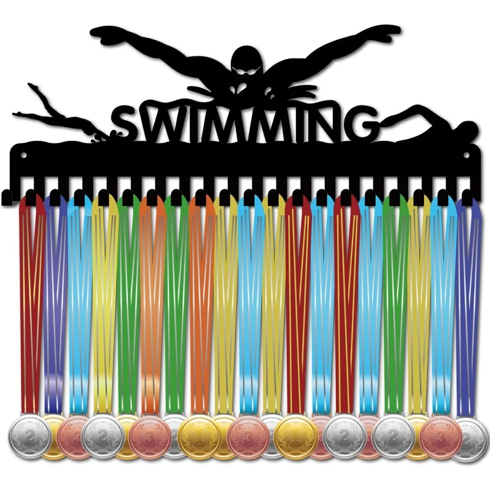 Swimming Medal Holder Hanger Medals Hooks Sports Awards Display Rack ...